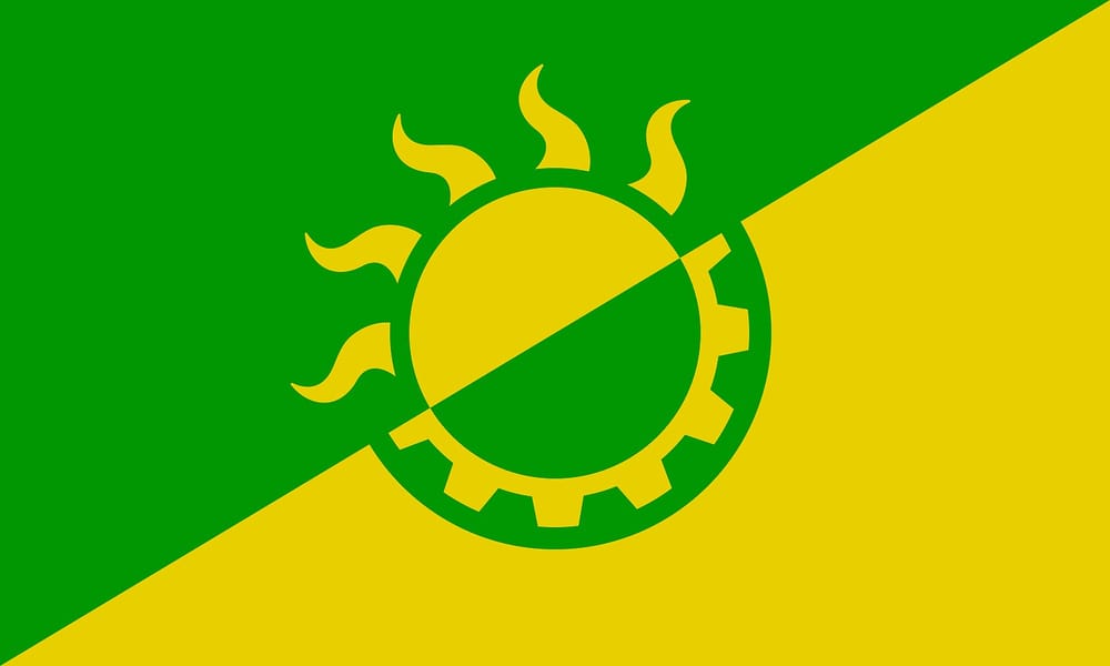 Drapeau du mouvement Solarpunk